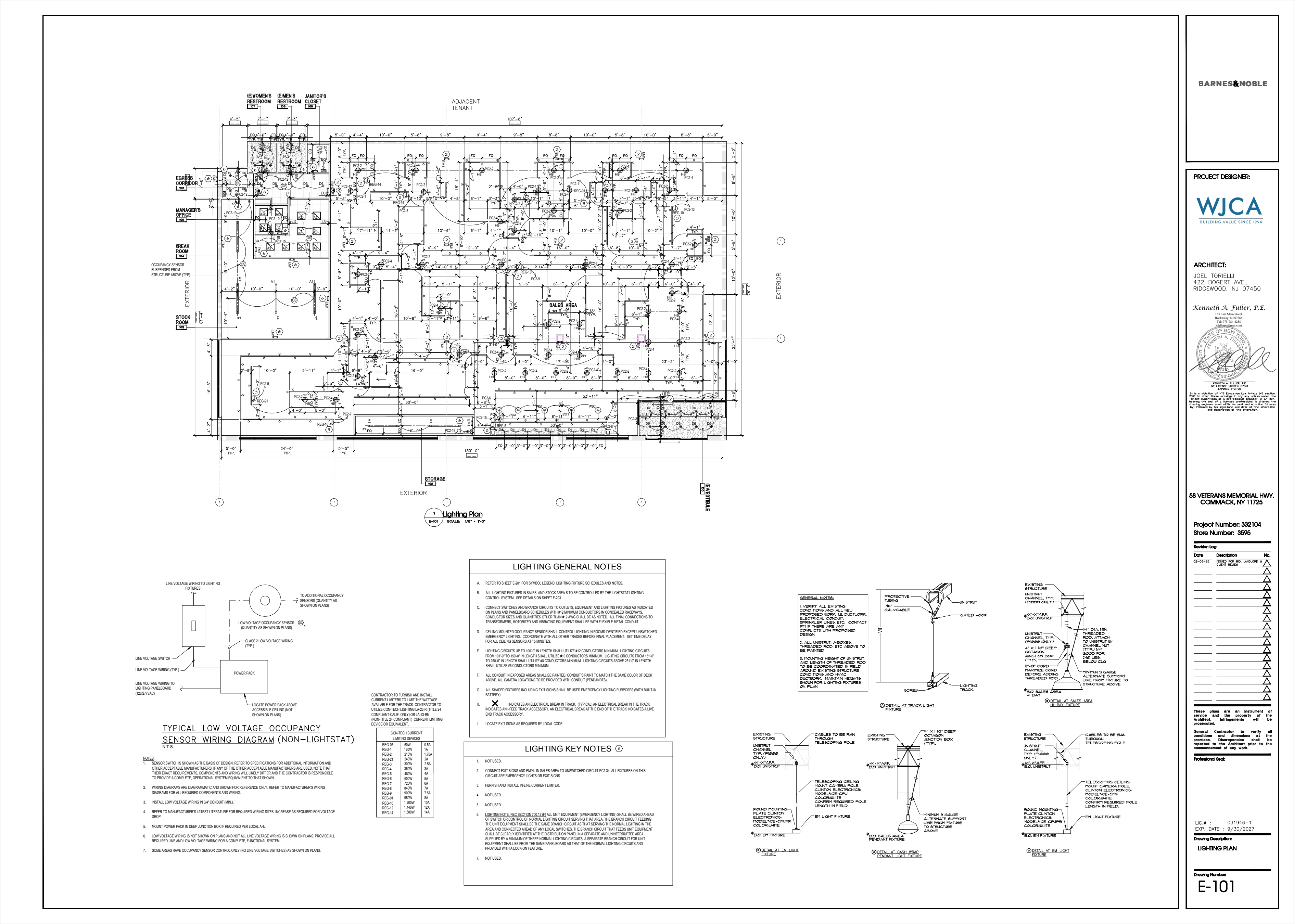 E-101 Lighting plan electrical drawing